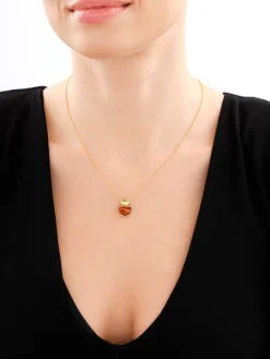 Naszyjnik srebrna z bursztynem