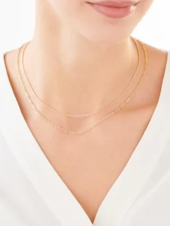 Naszyjnik srebrny - ankier, paper clip