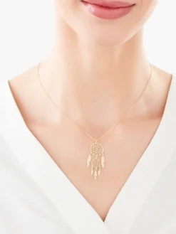 Naszyjnik srebrny - łapacz snów