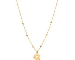 Naszyjnik srebrny - łapka, kulki