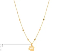 Naszyjnik srebrny - łapka, kulki