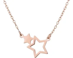 Naszyjnik srebrny - gwiazdy