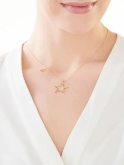 Naszyjnik srebrny - gwiazdy
