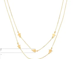 Naszyjnik srebrny - gwiazdy