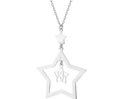 Naszyjnik srebrny - gwiazdy