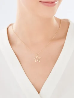 Naszyjnik srebrny - gwiazdy