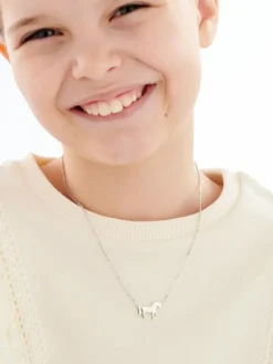 Naszyjnik srebrny - koń