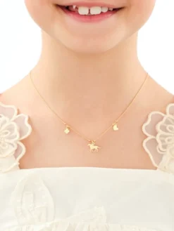 Naszyjnik srebrny - koń, serce, koniczyna