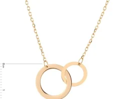 Naszyjnik srebrny - koła