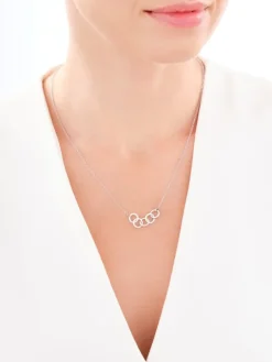 Naszyjnik srebrny - koła