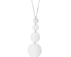 Naszyjnik srebrny - koła