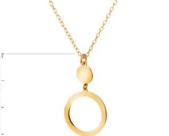 Naszyjnik srebrny - koła