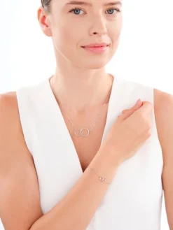 Naszyjnik srebrny - koła