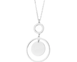 Naszyjnik srebrny - koła