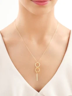 Naszyjnik srebrny - koła