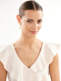 Naszyjnik srebrny - koła