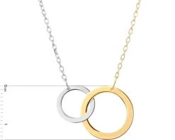 Naszyjnik srebrny - koła