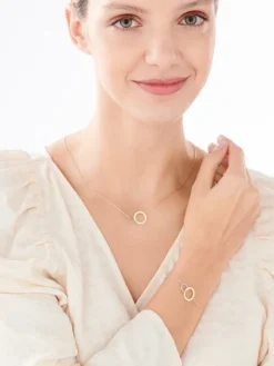 Naszyjnik srebrny - koła