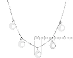 Naszyjnik srebrny - koła