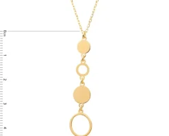 Naszyjnik srebrny - koła