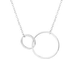 Naszyjnik srebrny - koła