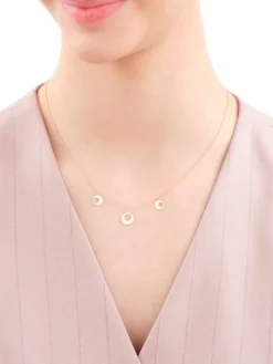 Naszyjnik srebrny - koła