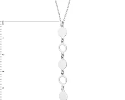 Naszyjnik srebrny - koła