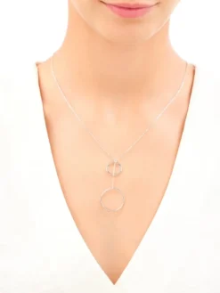 Naszyjnik srebrny - koła