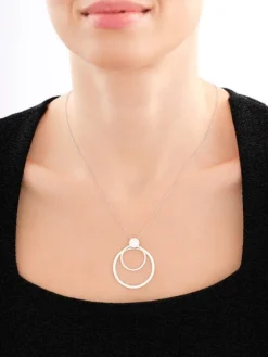 Naszyjnik srebrny - koła