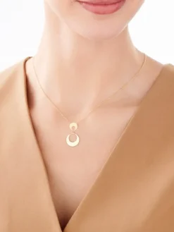 Naszyjnik srebrny - koła