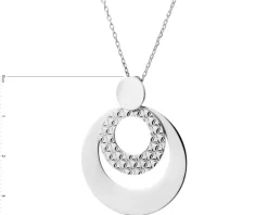 Naszyjnik srebrny - koła