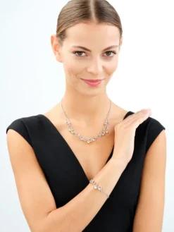 Naszyjnik srebrny - koła, kulki