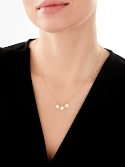 Naszyjnik srebrny - koła, kulki