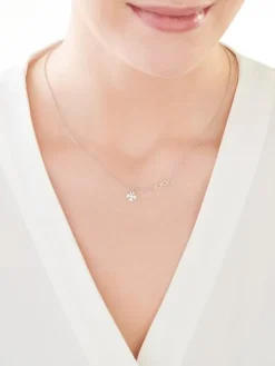 Naszyjnik srebrny - koniczyna, nieskończoność