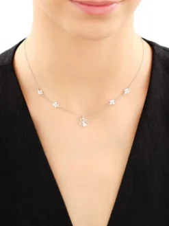 Naszyjnik srebrny - koniczyny