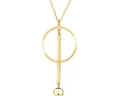 Naszyjnik srebrny - koło, kulka