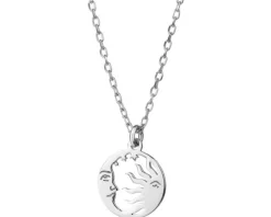 Naszyjnik srebrny - Księżyc, Słońce