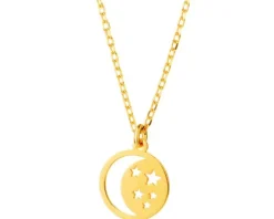 Naszyjnik srebrny - Księżyc, gwiazdy