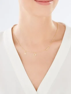 Naszyjnik srebrny - kula ziemska, samolot, nieskończoność