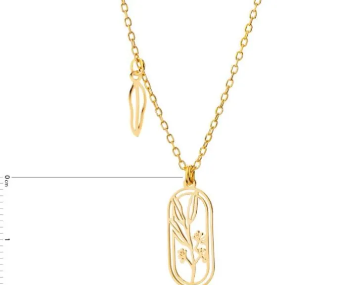 Naszyjnik srebrny - kwiaty