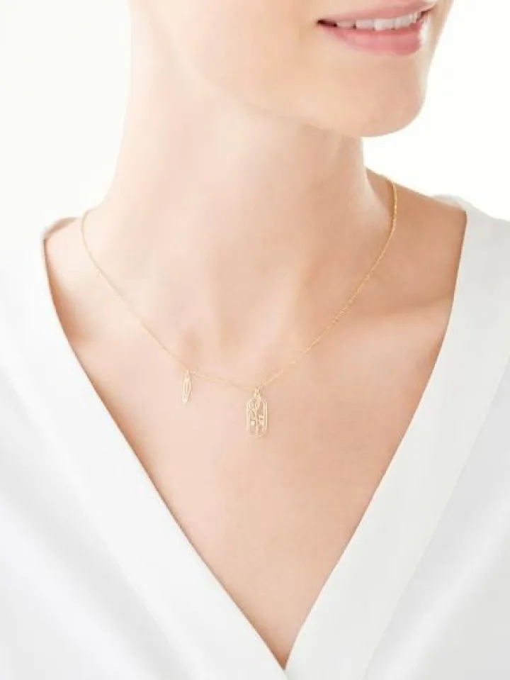 Naszyjnik srebrny - kwiaty