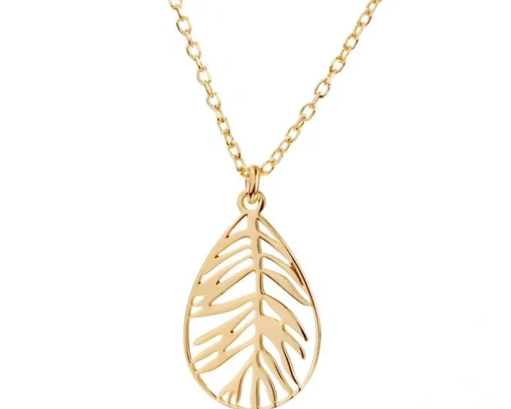 Naszyjnik srebrny - liść