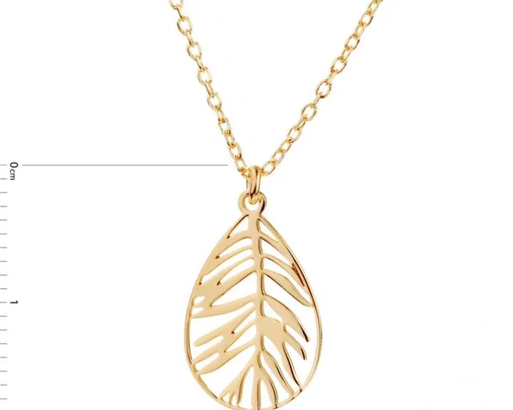 Naszyjnik srebrny - liść