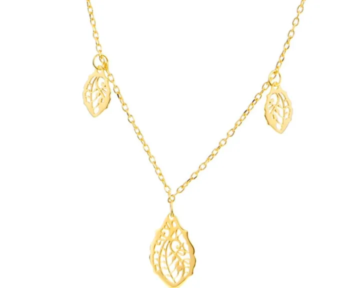 Naszyjnik srebrny - liście