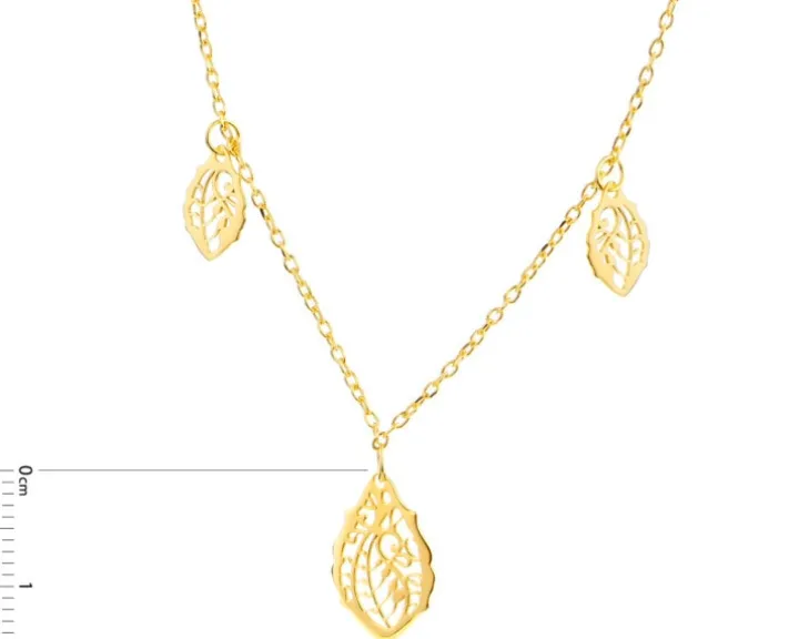 Naszyjnik srebrny - liście