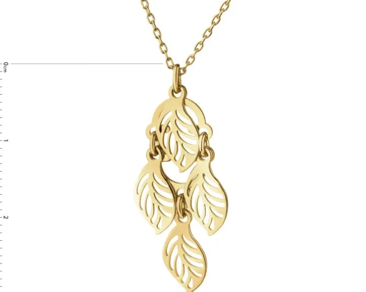 Naszyjnik srebrny - liście