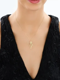 Naszyjnik srebrny - liście