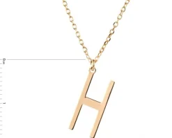 Naszyjnik srebrny - litera H