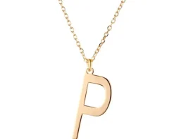 Naszyjnik srebrny - litera P