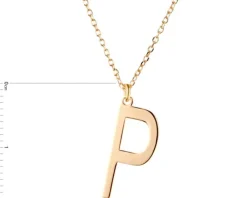 Naszyjnik srebrny - litera P